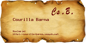 Csurilla Barna névjegykártya
